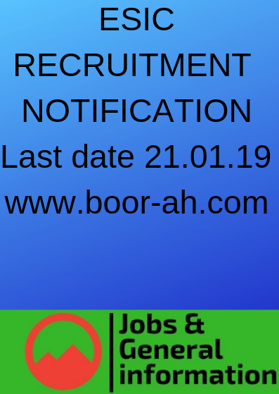 ESIC RECRUITMENT